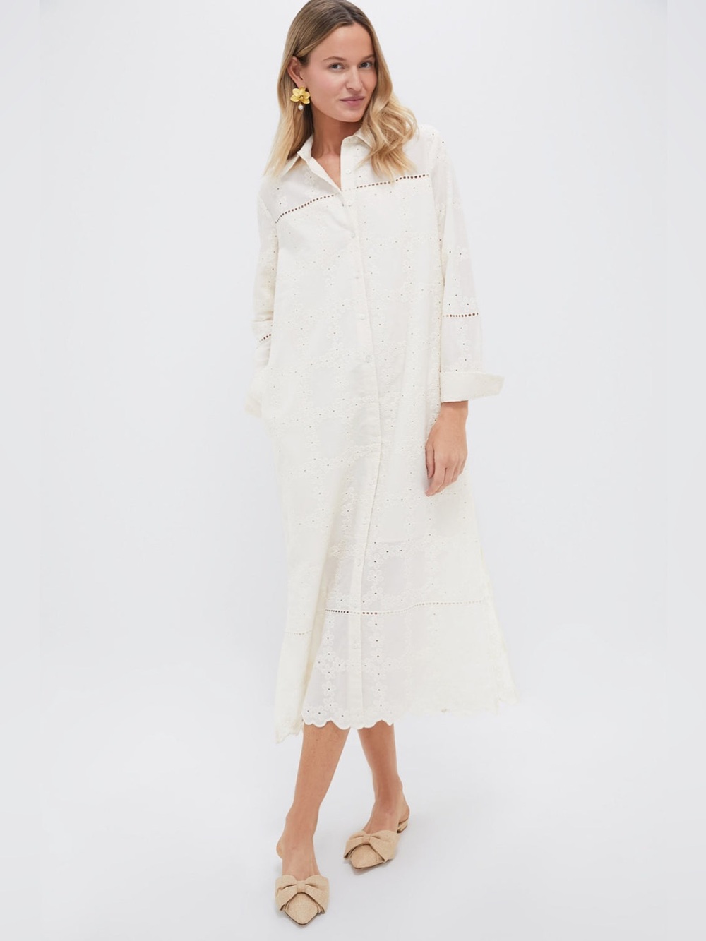 Pomander Place Ivory Eyelet Griffin Dress XL Select a color: Ivory NWT